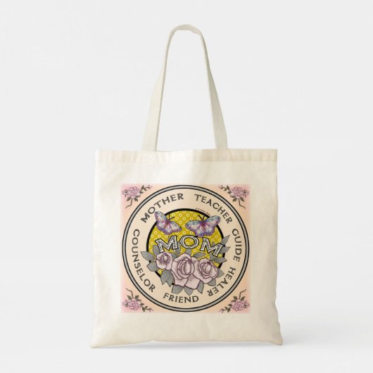 Tote Bag Nom personnalisé de l'ami mère (Dos)