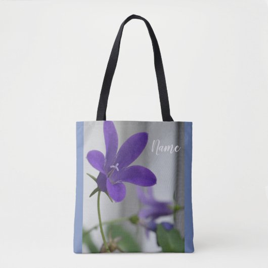 Tote Bag Nom personnalisé de l'amour pourpre (Devant)