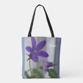 Tote Bag Nom personnalisé de l'amour pourpre (Dos)