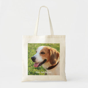 Tote Bag Nom personnalisé de photo de chien de beagle et d