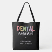 Tote Bag Nom personnalisé Dental Assistant Cadeau  (Dos)