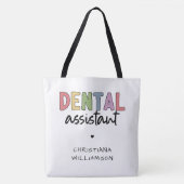 Tote Bag Nom personnalisé Dental Assistant Cadeau (Devant)