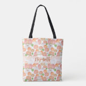 Tote Bag Nom personnalisé du joli Citrouille Automne (Dos)