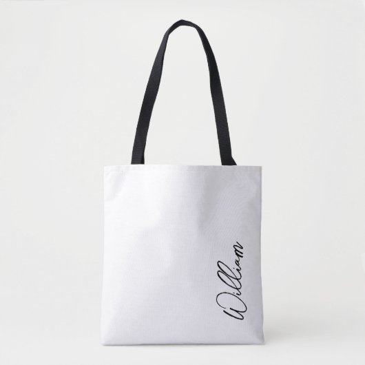 Tote Bag Nom personnalisé du script moderne (Devant)