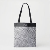 Tote Bag Nom personnalisé Elegant Chic Classic Clé Motif de (Devant)