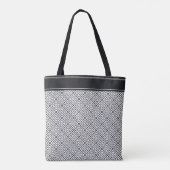 Tote Bag Nom personnalisé Elegant Chic Classic Clé Motif de (Dos)