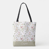 Tote Bag Nom personnalisé Fleur de champ (Dos)