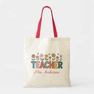 Tote Bag Nom personnalisé Fleurs sauvages Appréciation de l