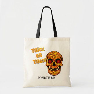 Tote Bag Nom personnalisé Halloween Trick or Treat Lumineux