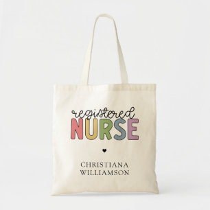 Tote Bag Nom personnalisé Infirmière inscrite infirmière in