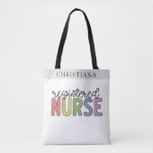 Tote Bag Nom personnalisé Infirmière inscrite infirmière in (Devant)
