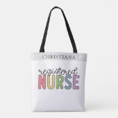 Tote Bag Nom personnalisé Infirmière inscrite infirmière in (Dos)