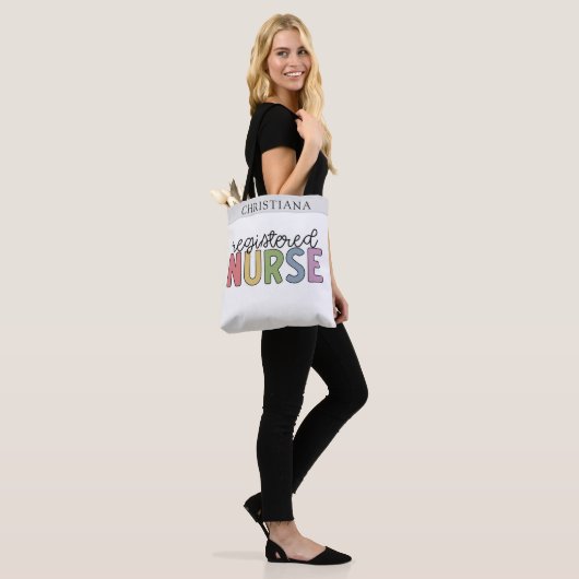 Tote Bag Nom personnalisé Infirmière inscrite infirmière in (Sur le modèle)