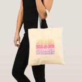Tote Bag Nom personnalisé & Initiales Été (Devant (produit))