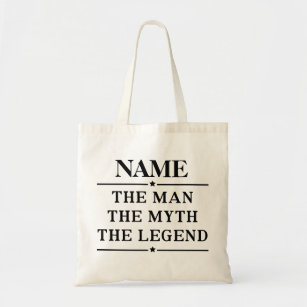 Tote Bag Nom Personnalisé L'Homme Le Mythe La Légende
