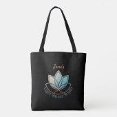 Tote Bag Nom personnalisé Lotus Fourre-tout - [NOM] Brille (Dos)