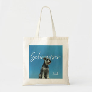 Tote Bag Nom personnalisé Miniature Schnauzer Amoureux des