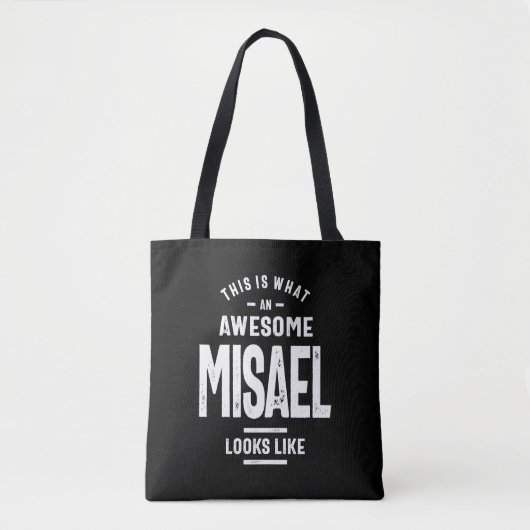 Tote Bag Nom personnalisé Misael Anniversaire (Devant)