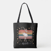Tote Bag Nom personnalisé moderne Ballet Ballerina noir (Dos)