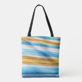 Tote Bag Nom personnalisé moderne Fun Blue Soft Jaune (Dos)