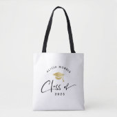 Tote Bag Nom personnalisé moderne Graduation Script tendanc (Devant)
