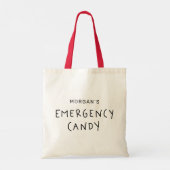 Tote Bag Nom personnalisé moderne mignon bonbon d'urgence (Dos)