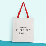 Tote Bag Nom personnalisé moderne mignon bonbon d'urgence<br><div class="desc">Ce sac fourre-tout branché est parfait pour tous les amateurs de bonbons qui veulent garder leurs douceurs à portée de main. Doté d'une typographie moderne et ludique qui se lit "URGENCY CANDY" en caractères gras manuscrits, ce sac fourre-tout ne manquera pas d'attirer l'attention de quiconque le voit. Ce qui rend...</div>