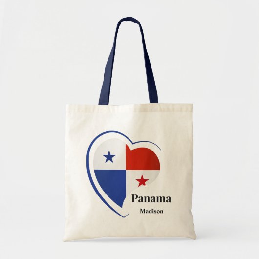 Tote Bag Nom personnalisé Panama Love (Devant)