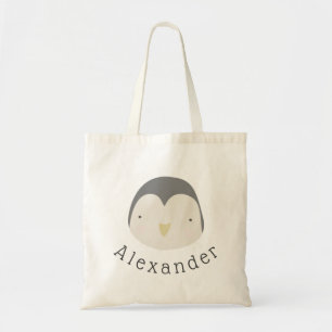 Tote Bag Nom personnalisé Pingouin mignon