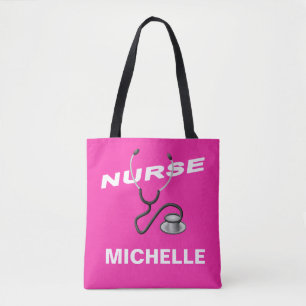 Tote Bag Nom personnalisé PINK Infirmière