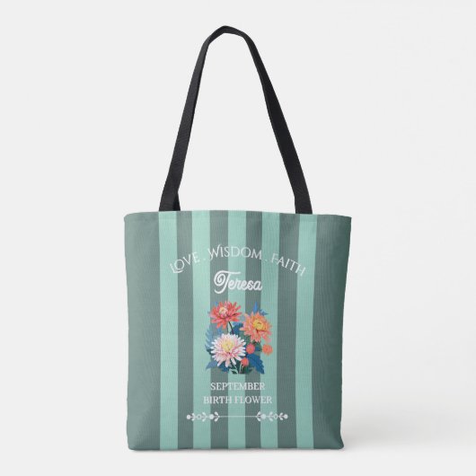 Tote Bag Nom personnalisé Septembre Ensemble de serviettes (Dos)