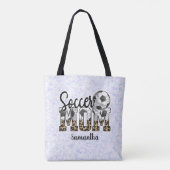 Tote Bag Nom personnalisé Soccer Maman | Fête des mères (Dos)
