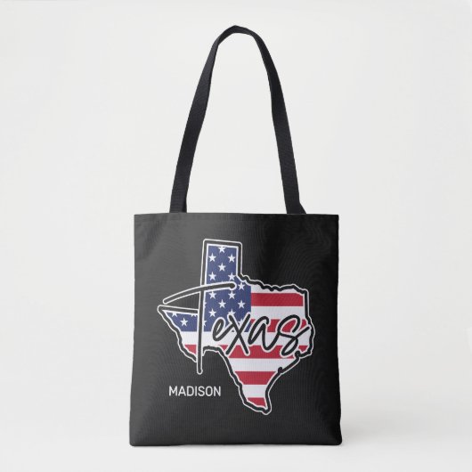 Tote Bag Nom personnalisé Texas (Devant)