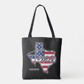 Tote Bag Nom personnalisé Texas (Dos)