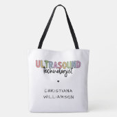Tote Bag Nom personnalisé Ultrasound Technologist Cadeaux (Dos)