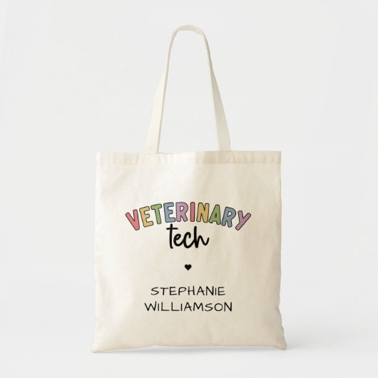 Tote Bag Nom personnalisé Vétérinaire | Technicien d'vétéri (Devant)