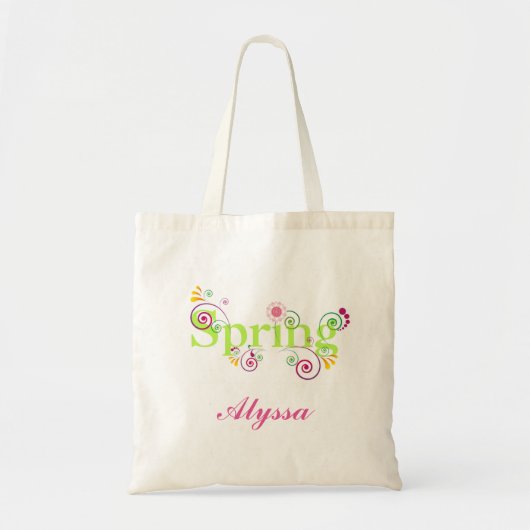 Tote Bag Nom personnalisé Vintage (Devant)
