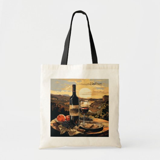 Tote Bag Nom personnalisé Wine Lover's (Devant)