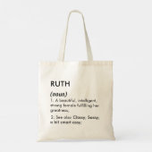 Tote Bag Nom Ruth, Nom éditable, Nom personnalisé (Dos)