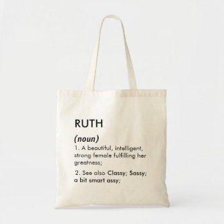 Tote Bag Nom Ruth, Nom éditable, Nom personnalisé