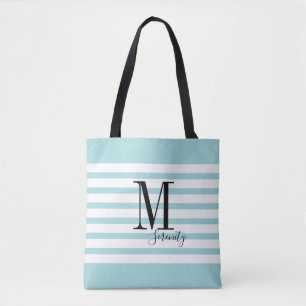 Tote Bag Nom simple personnalisé et plage monogramme