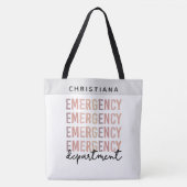 Tote Bag Nom sur mesure Service d'urgence infirmière techni (Devant)