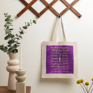 Tote Bag Noms de Jesus Purple Fourre-tout