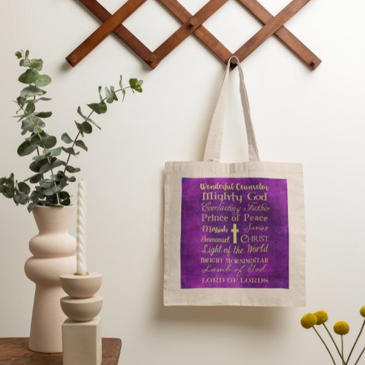 Tote Bag Noms de Jesus Purple Fourre-tout