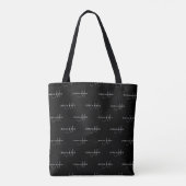 Tote Bag Noms et monogrammes de couples élégants (Dos)