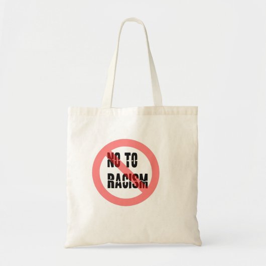 Tote Bag Non Au Racisme | Slogan anti-racisme (Devant)