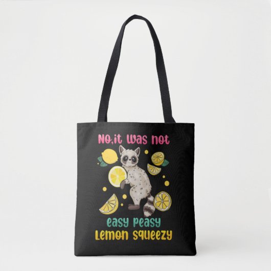 Tote Bag Non Ce N'Était Pas Facile Citron Paisible Squeezy (Devant)