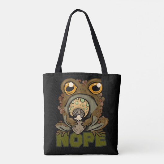 Tote Bag Non ! Grumpy Toad (Dos)
