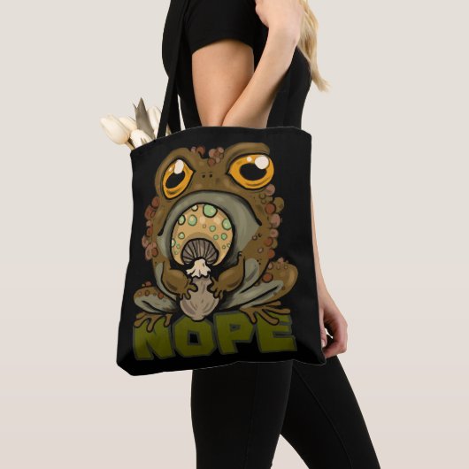 Tote Bag Non ! Grumpy Toad (De près)