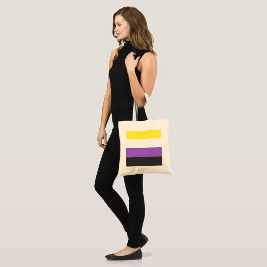 Tote Bag Nonbinary Pride Flag (Devant (modèle))